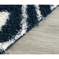thumbnail image 4 of LBaiet 2' x 3' Blue and White Geometric Ikat Rectangular Shag Area Throw Rug, 4 of 6