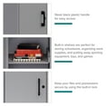 thumbnail image 2 of Space Solutions 53.38 inch High 4 Shelf Storage Locker Cabinet, Welded Metal, Fully Assembled, Vented Door, 3 inch Riser Legs, Silver, 2 of 15