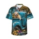 thumbnail image 1 of Fotbe Vintage Pickup Sunflower Dog Camisa Hawaiana para Hombre Unisex – Camisa Casual de Verano con Botones de Manga Corta de Algodón y Lino,Medium, 1 of 7
