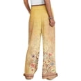 thumbnail image 5 of kaondbfi Dress Pants Women Petite High Waisted Wide Leg Summer Beach Vacation Women's Pants Casual Trousers, 5 of 8