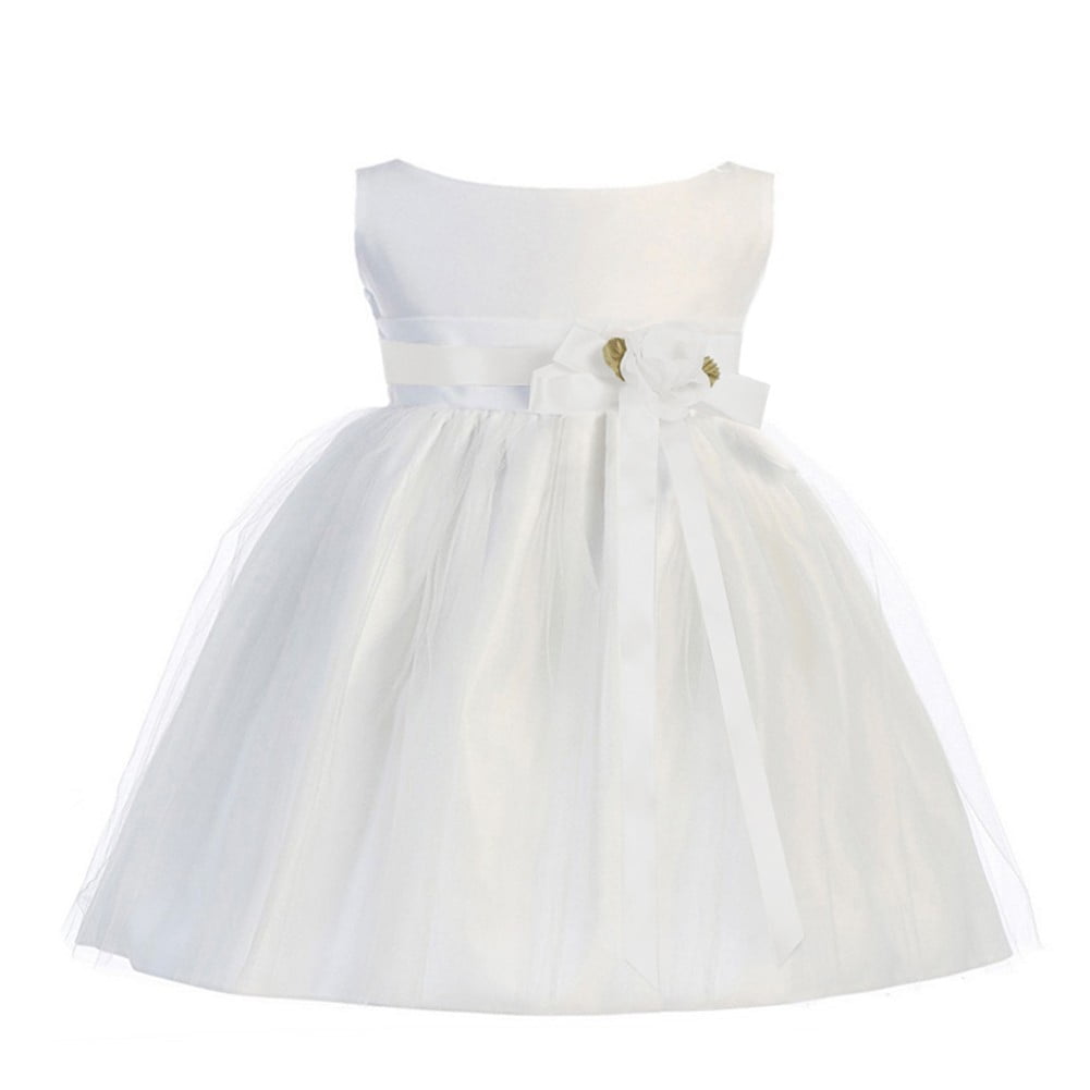 embellished flower girl dress