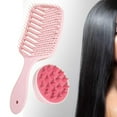 thumbnail image 4 of 2 cepillos para el cabello ahuecados/cepillo para desenredar/herramientas de peinado para peluquería/cepillo para desenredar el cabello para cabello liso/largo/grueso// 2 piezas, 4 of 8