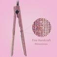 thumbnail image 4 of Hair Ceramic Flat Iron & Hair Straightener Iron for an Even 2 Inch Titanium Flat Iron Rhinestone Straightening Iron,Salon High Heat 480 °F,Instant Heat Up,Dual Voltage,Rose Pink, 4 of 7