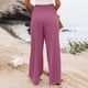 thumbnail image 4 of ICHUANYI Clearance Women's Loose Wide Leg Pants High Waist Straight Pants Casual Pants(Hot Pink, M) ICHUANYI WER2023080706204, 4 of 7