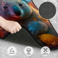 thumbnail image 3 of Honeii Forest Koala Print Car Foot Mat Four-Piece Set - Front & Rear Universal Car Floor Mats for SUVs, Trucks, Sedans, 3 of 7
