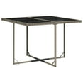 thumbnail image 2 of vidaXL 9 Piece Garden Dining Set with Cushions Grey Poly Rattan, 2 of 5