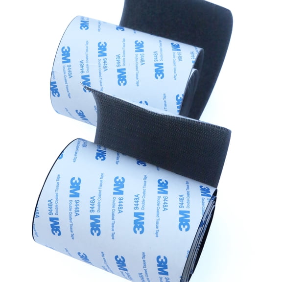 Commercial Grade Black Velcro Strip - 100mm Width, Residue-Free Removal for Interior & Exterior Projects