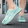thumbnail image 4 of Rokment Men Women Lightweight EVA Wave Hollow out Clogs Slip on Slides Breathable Cushioned Platform Non Slip Mules Water Garden Shoes for Beach Pool Shower Walking Quick Drying, 4 of 6