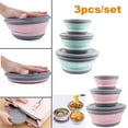 thumbnail image 2 of 3pcs Silicone Folding Bowls, Collapsible Storage Bowls With Lids, Foldable Expandable Bowls For Food Water Feeding, Portable Travel Outdoor Camping Essentials, 2 of 17