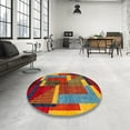 thumbnail image 3 of Ahgly Company Indoor Rectangle Abstract Dark Almond Brown Area Rugs, 7' x 9', 3 of 6