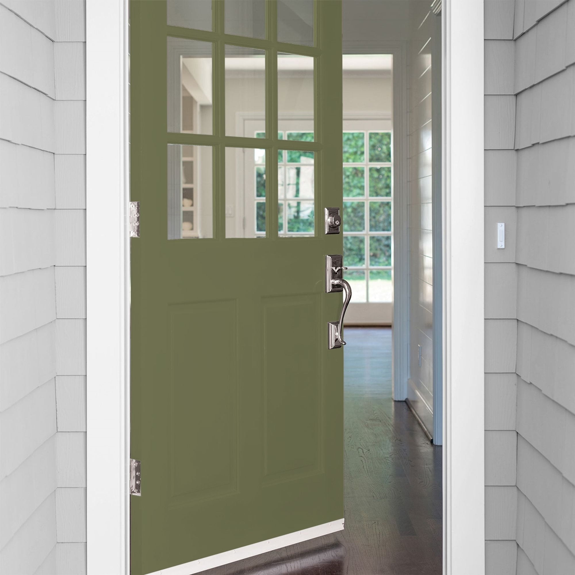 Glidden High Endurance Plus Toy Tank Green Semi Gloss Exterior Paint and Primer, 1 Quart