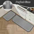 thumbnail image 5 of SIXHOME 2-Piece Non-Slip Kitchen Rugs, Washable Twill Half Circle Mats 20"x32" & 20"x47", Gray for Sink, Laundry, 5 of 7