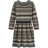 Jessica Simpson Girls' Jan Fit-and-Flare Mixed-Print Sweater Dress,Size XL, $54