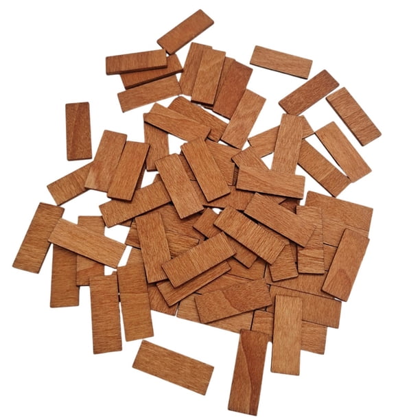 100 piezas de suelo para casa de muñecas en miniatura, 4 x 1,5 cm, diseño antiguo liso. Color B