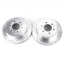 Power Stop Rear Pair of Drilled and Slotted Brake Rotors AR8598XPR Fits 2006 Lincoln Mark LT