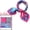 Fuchsia Gray, variant on 5 Pcs Women's Scarves Retro Striped Square Lightweight Kerchief Neckerchief 5pcs-50x50cm Black White Zebra