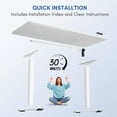 thumbnail image 3 of Toytexx Electric Standing Desk 63"x24", Height Adjustable Sit Stand Desk with Memory Presets, Steel Frame – Modern Home Office Desk, 3 of 9