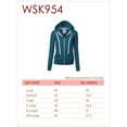 thumbnail image 6 of Made by Johnny Women's Active Fleece Zip Up Hoodie Sweater Jacket L NAVY, 6 of 6