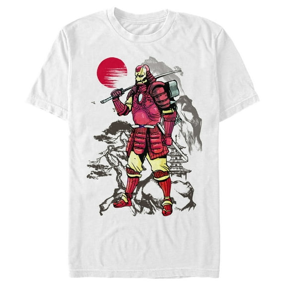 Men's Marvel Iron Man Samurai Warrior  Graphic Tee White X Large