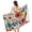 Beige, variant on Floral Beach Towel 32 X 52 Inch, Microfiber Bath Towel, Watercolor Peony Flower Design, Quick Dry Sand Resistant For Spa Vacation