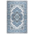 thumbnail image 6 of Softlife Ultra-Thin Chenille Vintage Area Rug Oriental Tribal Antique Carpet Boho Style, 9' x 11', Blue, 6 of 8