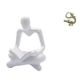 thumbnail image 1 of Escultura de figura de pensador abstracto creativo para sala de estar, dormitorio, oficina, decoración, estatua de latón en miniatura para mascota de, 1 of 8