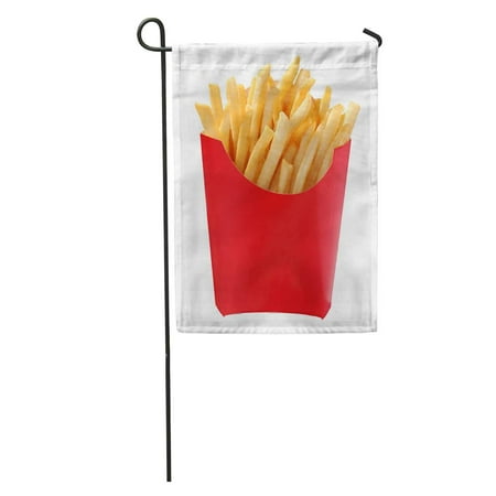 LADDKE Potato French Fries Food Fast Eating Restaurant Chips Cooked Meal Garden Flag Decorative Flag House Banner 12x18