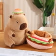 thumbnail image 5 of Capibara de tela de peluche para cosplay, pimiento relleno, berenjena, hamburguesa, abeja, capibaras, juguetes para niños, regalo de cumpleaños, 5 of 5
