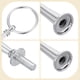 thumbnail image 3 of Uxcell 6 Set 3-Tier Cupcake Stand Hardware Fitting para Soporte de Cupcakes, Pequeño Arco Plateado, 3 of 7