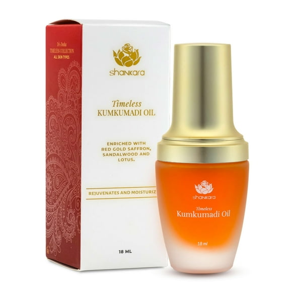 Aceite facial Shankara Kumkumadi con azafrán y hierbas ayurvédicas