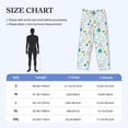 thumbnail image 4 of Sigee Gold Stars Blue Dots Pattern print Men's Pajama Pants Lounge Sleep Bottoms with Elastic Waistband and Pockets-Large, 4 of 6