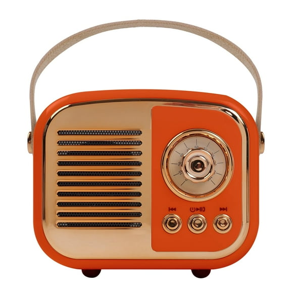 Altavoz Bluetooth Aresrora Retro Estilo Vintage Naranja