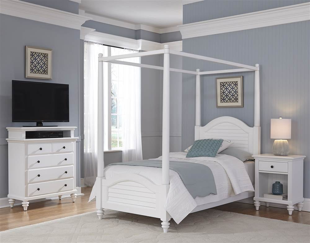 Home Styles Bermuda Twin Canopy Bed 3, Twin Canopy Bed With Drawers