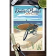thumbnail image 2 of Outer Banks, North Carolina, Beach Cruiser on Beach (9x12 Wall Art Print, Home Decor), 2 of 3