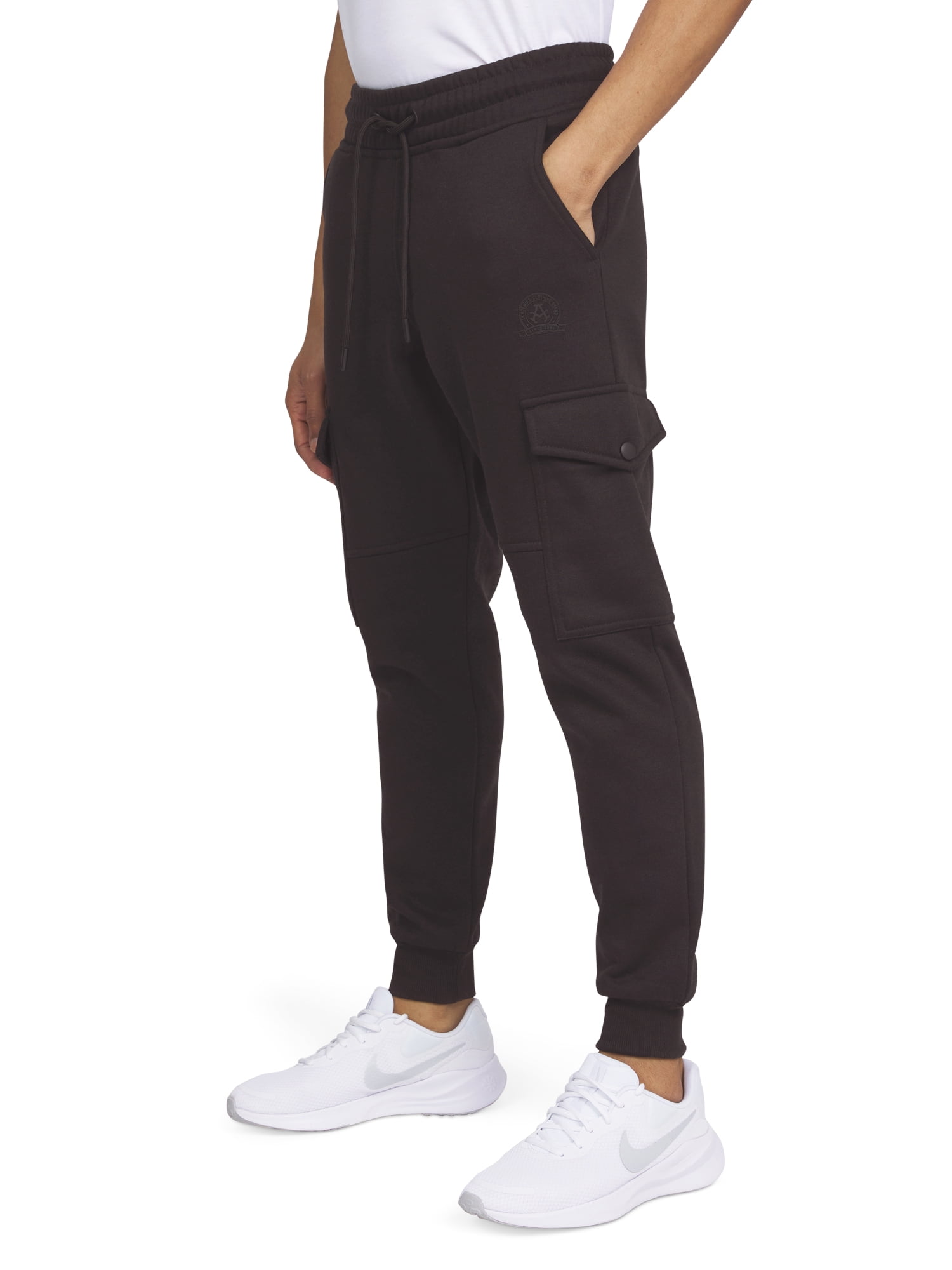 Akademiks Men's Fleece Cargo Sweatpants with Pockets, Sizes S-XL