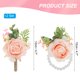 thumbnail image 2 of Conjunto de Corsage y Boutonnieres Uxcell, Pulsera de Flor para Boda, Banda de Muñeca Rosa Oscura, 4 Piezas, 2 of 7