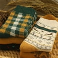 thumbnail image 6 of Women's 5-Pack Assorted Patterned Thick Knit Socks with Plaid and Holiday Prints - Forest Print, 6 of 6