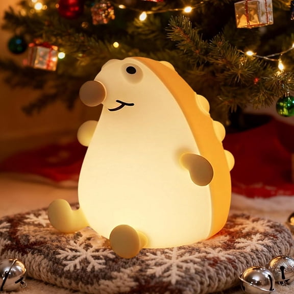 Night Light for Kids, 7 Color Changing Hedgehog Silicone Night Light with Timer, 3 Levels Dimmable Lamp, LED Rechargeable Bedside Nursery Lamp, Cute Animal Nightlight for Toddler Boys Girls