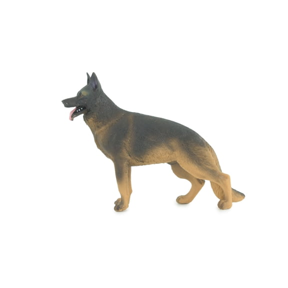 German Shepherd Dog, Museum Quality, Rubber Canine, Hand Painted, Educational, Realistic, K9, Diorama, Figure, Toys, Kids, Gift, 4 1/2 Inches. CH845 BB197