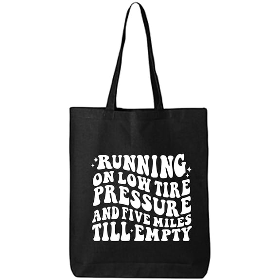 Running On Low Tire Pressure Cotton Canvas Tote Bag