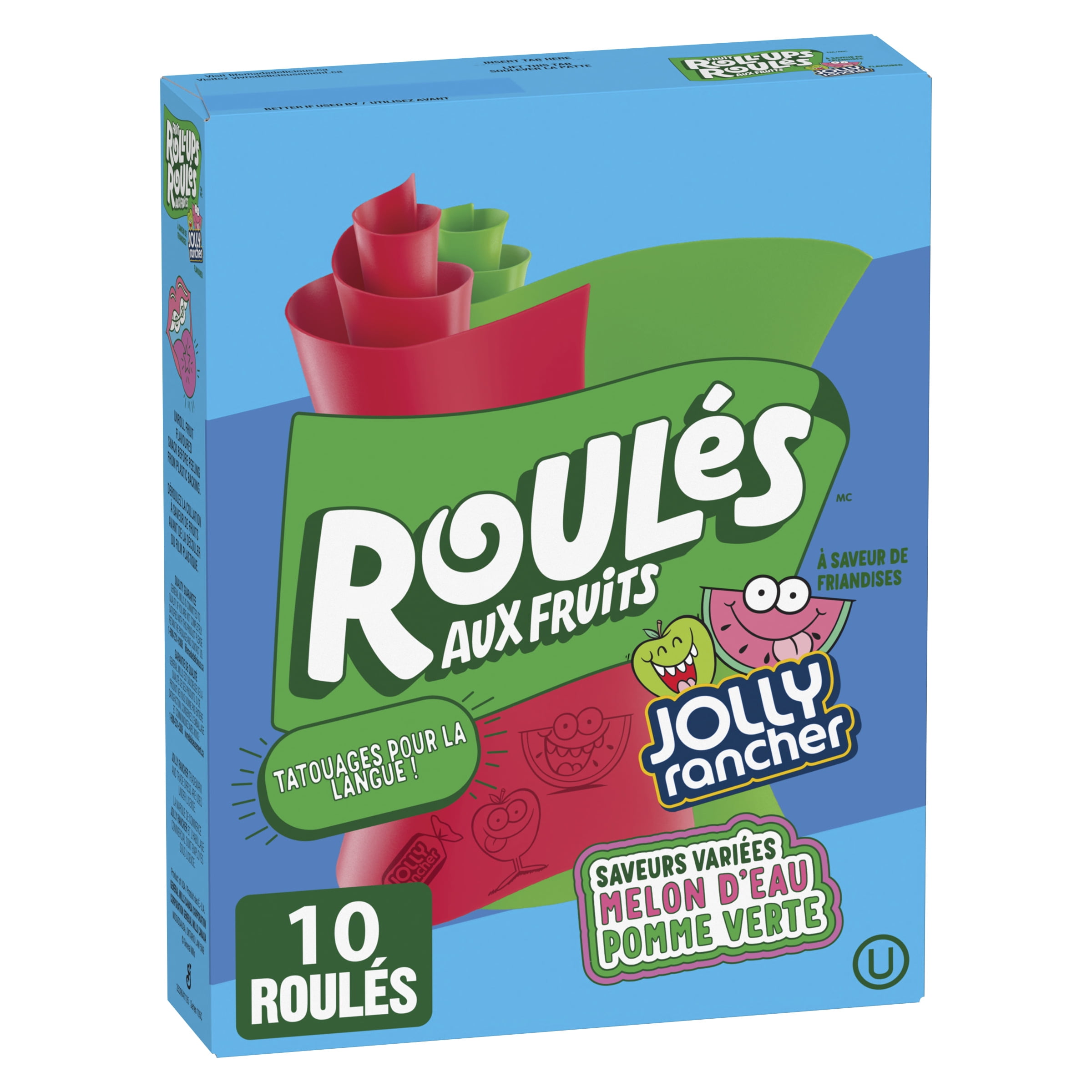 Betty Crocker Roulés aux fruitsMC Saveurs variées - À saveur de Jolly Rancher Pomme verte Melon d'eau