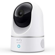 Angle View: eufy Security 2K Indoor Cam Pan & Tilt, Plug-in Security Indoor Camera with Wi-Fi, IP Camera, Human & Pet AI, Voice Assistant Compatibility, Motion Tracking, HomeBase Not Required