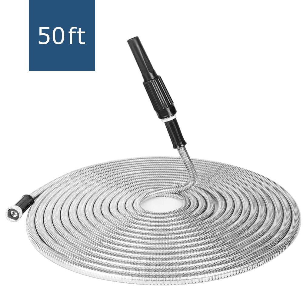 FGY Stainless Steel Garden Hose 50 FT Ultra Durable Metal Hose for