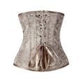 thumbnail image 3 of SAYFUT Fashion Womens Jacquard Underbust Boned Corset Waist Trainer for Weight Loss Corset Shaper Brown Plus Size S-2XL, 3 of 7