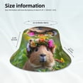 thumbnail image 3 of Balery Flower Crown Guinea Pig Sombreros para el sol para hombre y mujer, sombrero de pescador con UPF 50+, 3 of 6