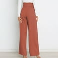 thumbnail image 7 of GERsome Women's Soft Palazzo Wide Leg Pant with Pockets High Waist Casual Loose Flowy Pants with Belt Belt detachable, 7 of 7
