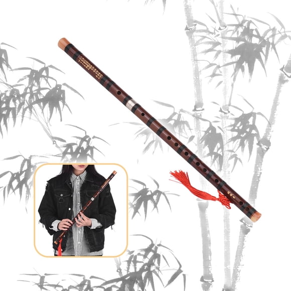 Instrument clé chinois traditionnel Dizi Flûte en bambou amer avec noeud chinois pour les débutants