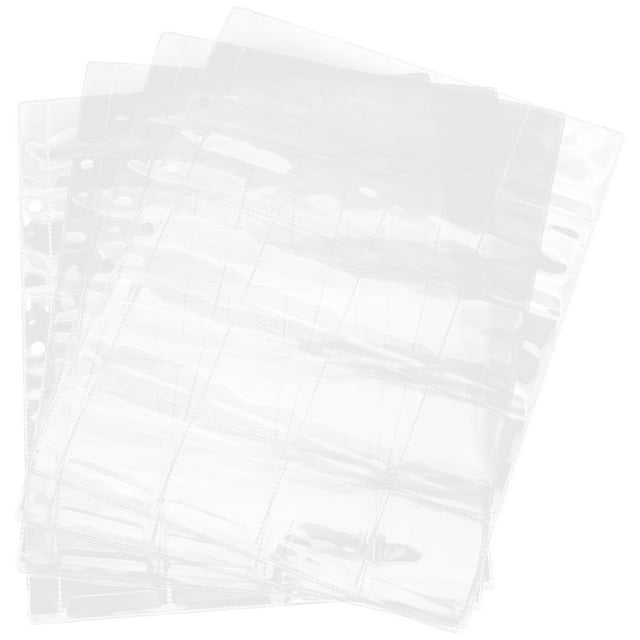 4 Pcs Pages de Classeur pour Pièces Supports de Collection pour Médaillon Tampon de Pièce Monnaie