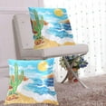 thumbnail image 6 of Sun Catcus on Beach Throw Pillow Covers Pillowcases 18 x 18 Inch Home Decor 2 Packs for Bedroom Sofa, 6 of 6