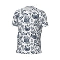 thumbnail image 6 of Wukai Chicken And Fish Print Men's Short-Sleeved Mesh T-Shirt,Quick-Dry Short Sleeve Workout T-Shirt-Large, 6 of 8